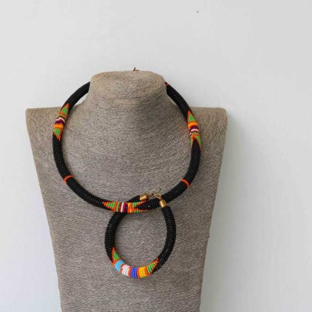 TOTO African Beaded necklace with matching bracelet is a perfect gift for your loved ones.