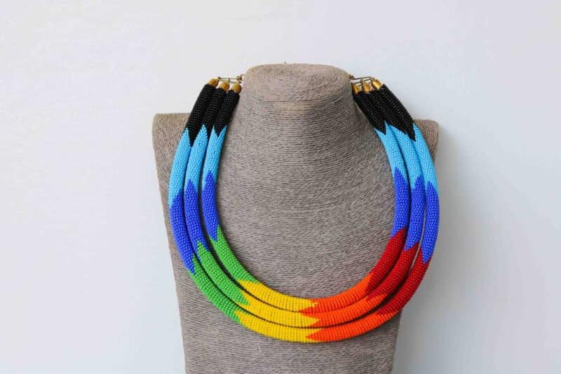 SARABI African Beaded Rainbow necklace can be a perfect gift for your loved ones.
