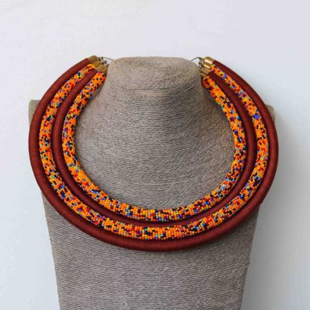 JELANI African Maasai Beaded necklace is elegant and compliments any outfit.