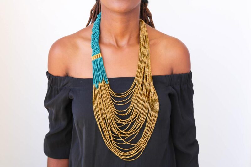 KAI African beaded necklace to be worn in all occasions.