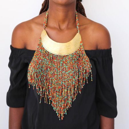 OKEYO african beaded necklace to be worn in any occasion.
