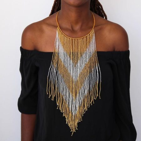 DIANI african beaded necklace to be worn in all occasions.
