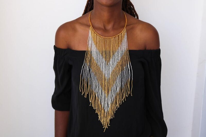 DIANI african beaded necklace to be worn in all occasions.