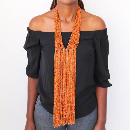 AMBA African fringe necklace can be worn in all occasions.