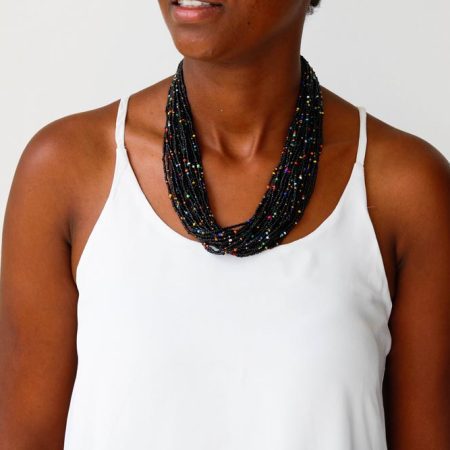 ZORA African Beaded necklace to be worn in all occasions.