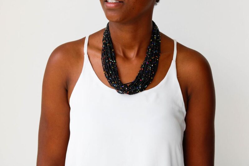 ZORA African Beaded necklace to be worn in all occasions.
