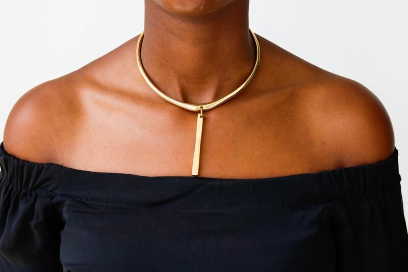 BOBA African brass pendant necklace to be worn in any occasion.