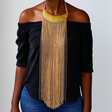 ATEO African beaded fringe necklace can be worn in any occasion.