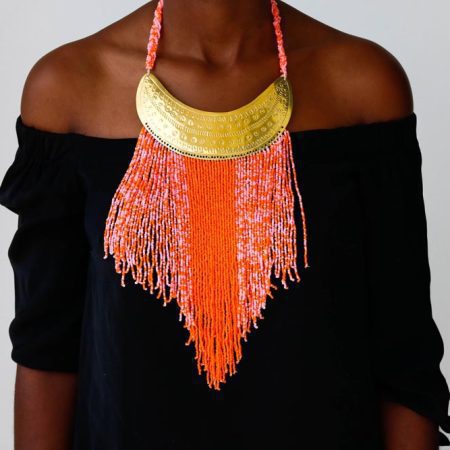 ABO African beaded necklace to be worn in any occasion.