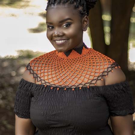 AYIRO African beaded shawl necklace to be worn in all occasions.
