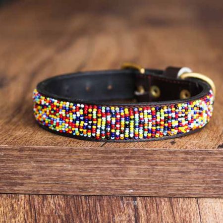 MWEIGA African Maasai beaded collar is handmade by the Maasai women.