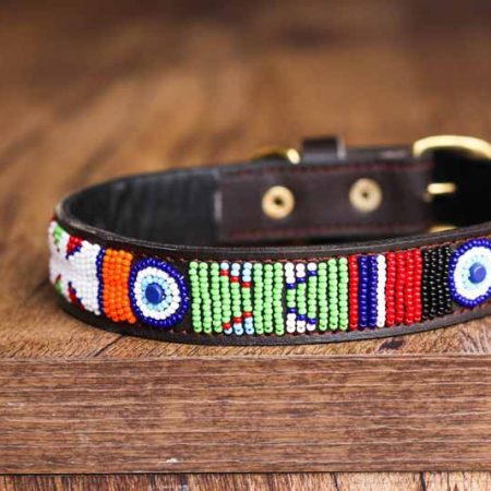 GATITU Maasai beaded dog collar