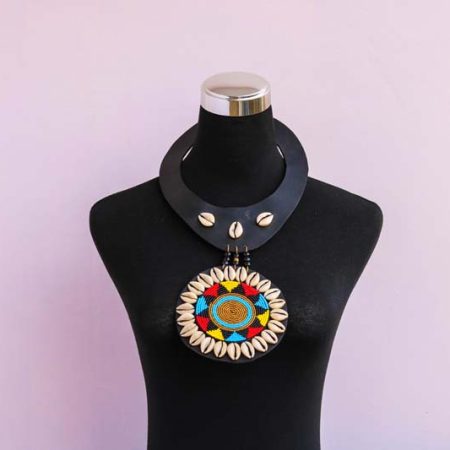 BOBASI Beaded Leather necklace