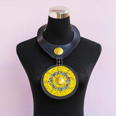 KIHINGO Beaded Leather necklace