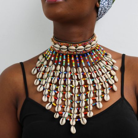 KIHARA African Cowrie Shell Necklace