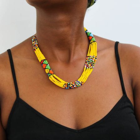 AULA African Beaded Rope Necklace